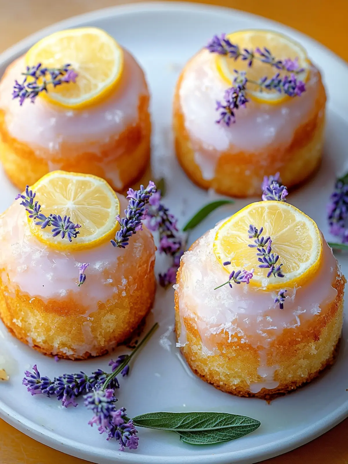 The Ultimate Mini Lemon Cakes with Lavender Glaze (Elegant & Easy!)