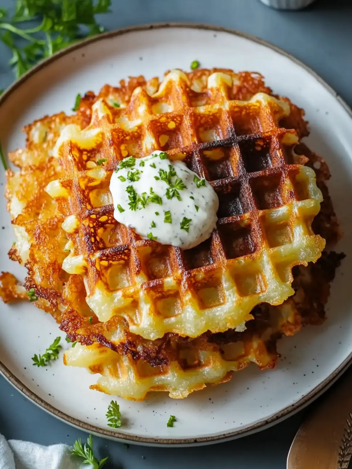 Crispy Waffle Iron Hashbrowns