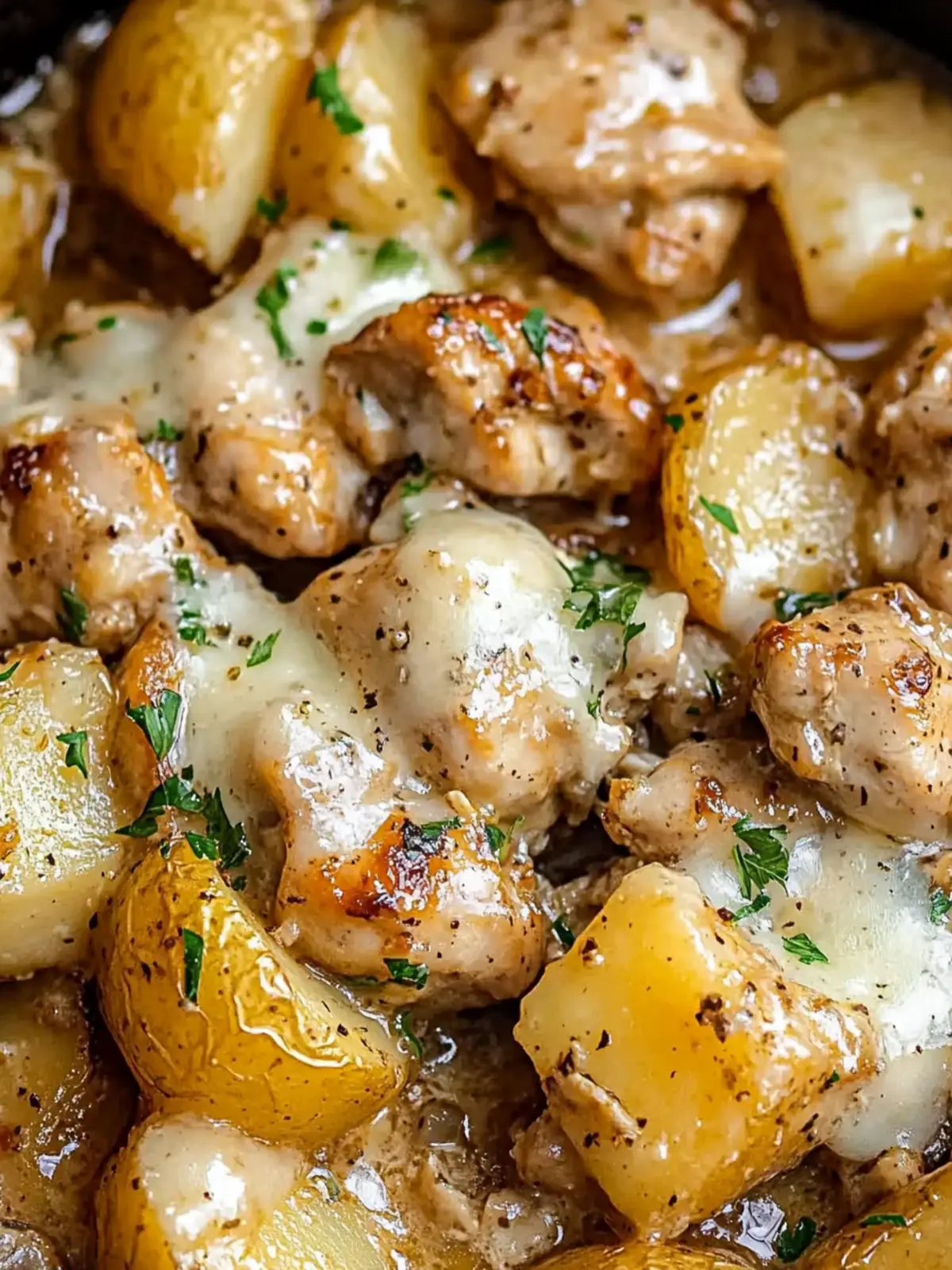Slow Cooker Garlic Parmesan Chicken and Potatoes