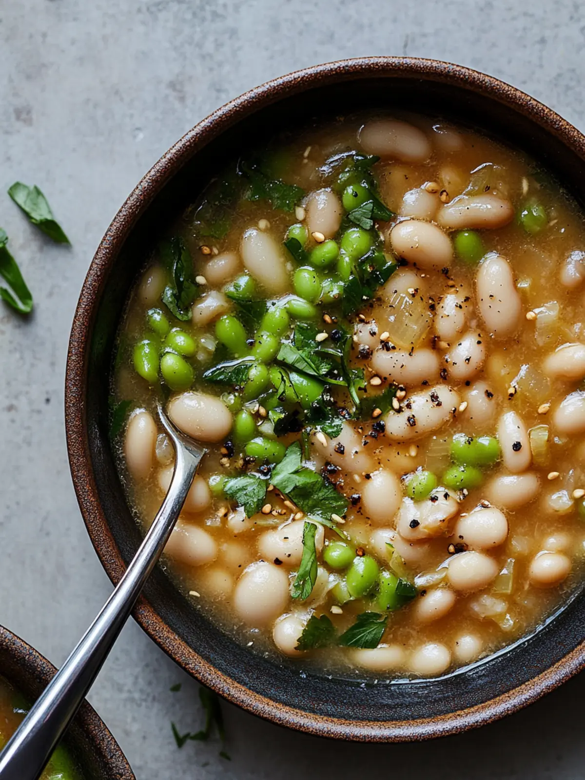 Miso Butter Brothy Beans