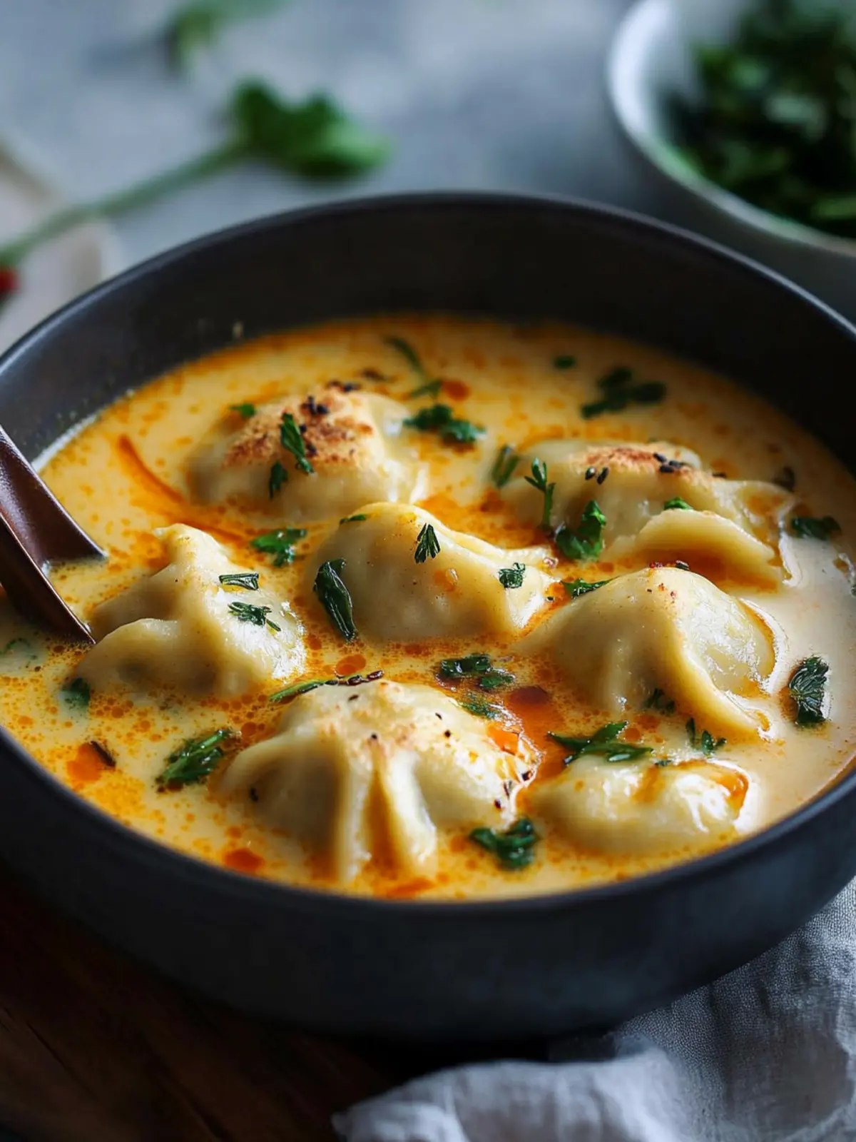 Simple Coconut Curry Soup With Dumplings