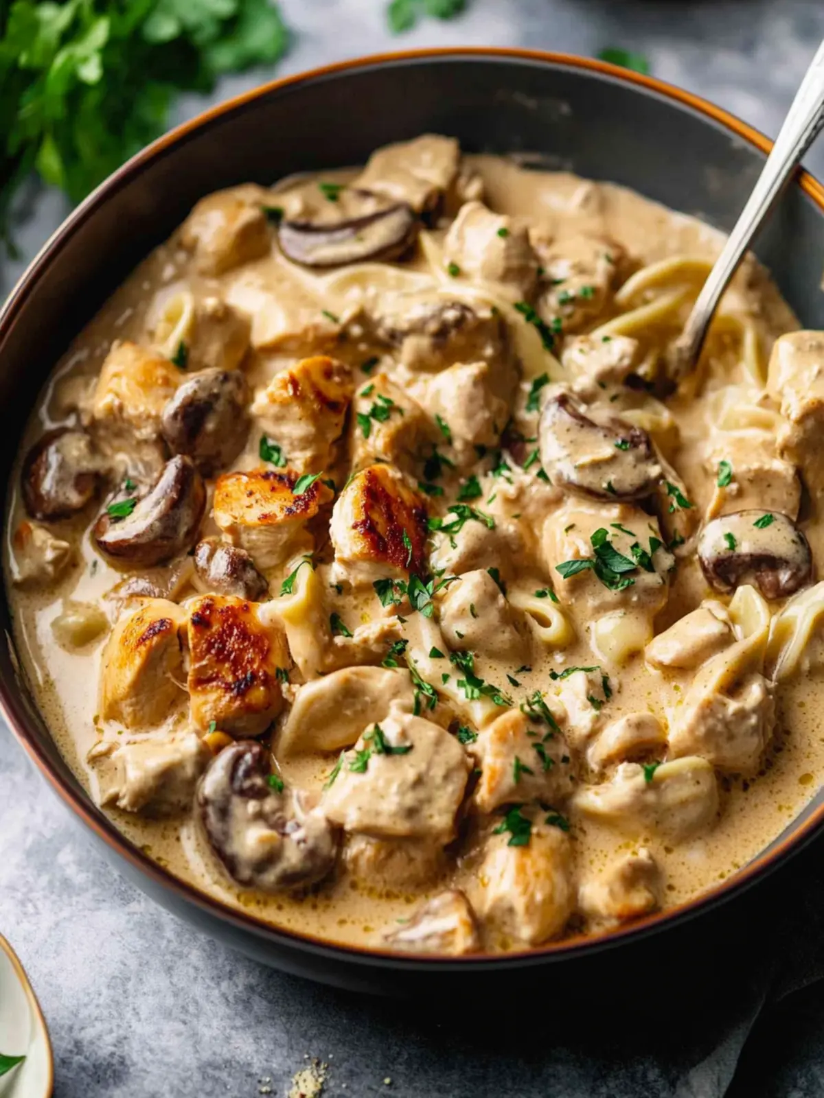 Rich Chicken Stroganoff