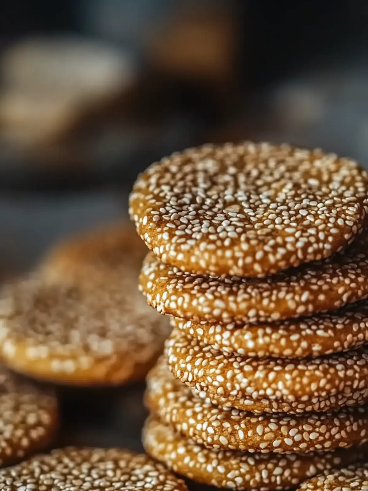 Easy Chewy Sesame Honey Cookies
