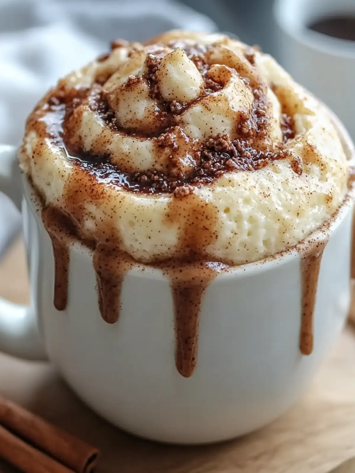 High-Protein Cottage Cheese Cinnamon Roll Mug Cake