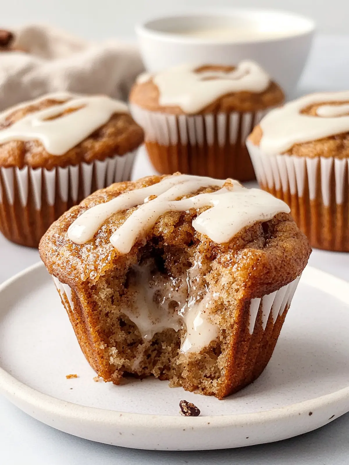 Cinnamon Roll Protein Muffins