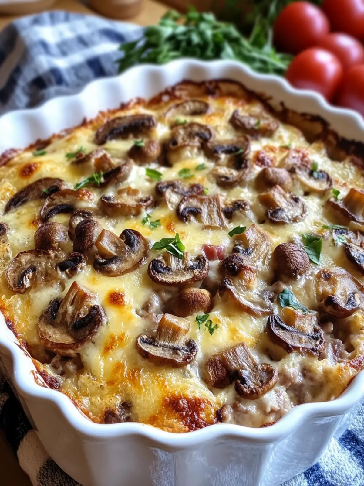 Hamburger Mushroom Bake