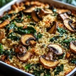 Easy Mushroom Spinach Quinoa Bake Brimming with Bold Flavors