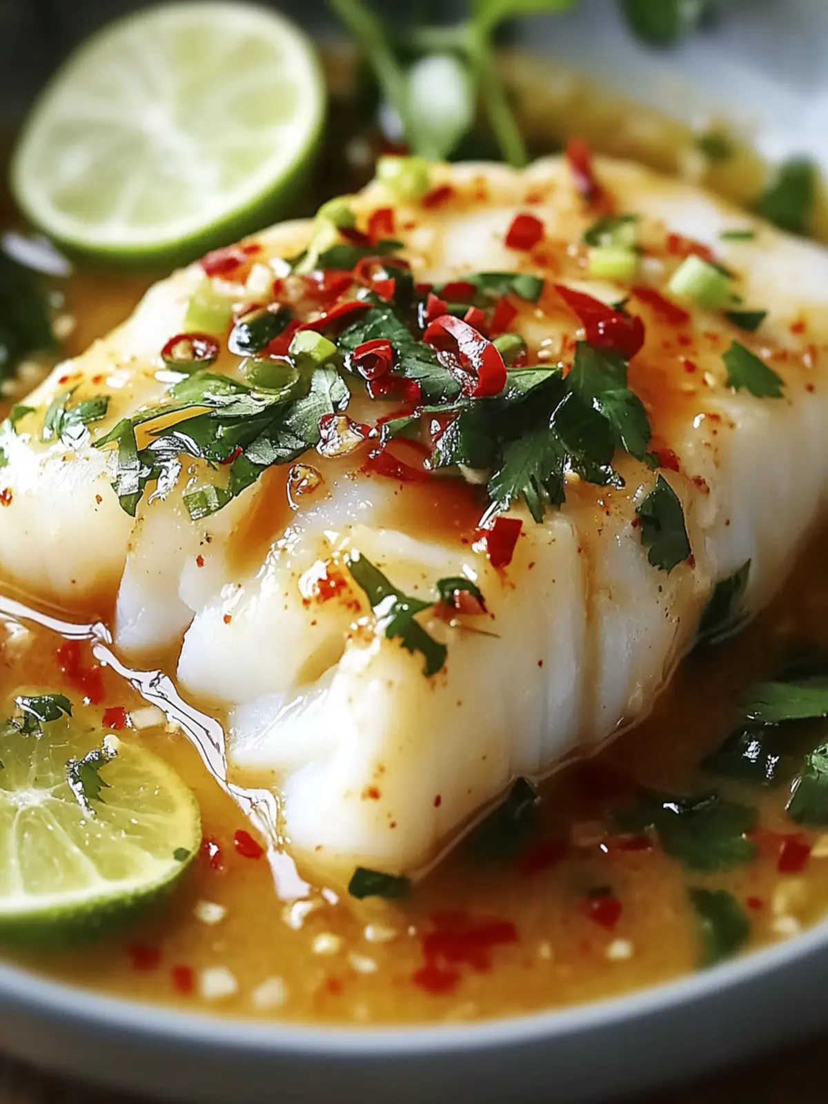 Savory Thai Coconut Lime Poached Cod