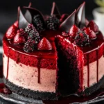 Vampire Bite Red Velvet Cheesecake