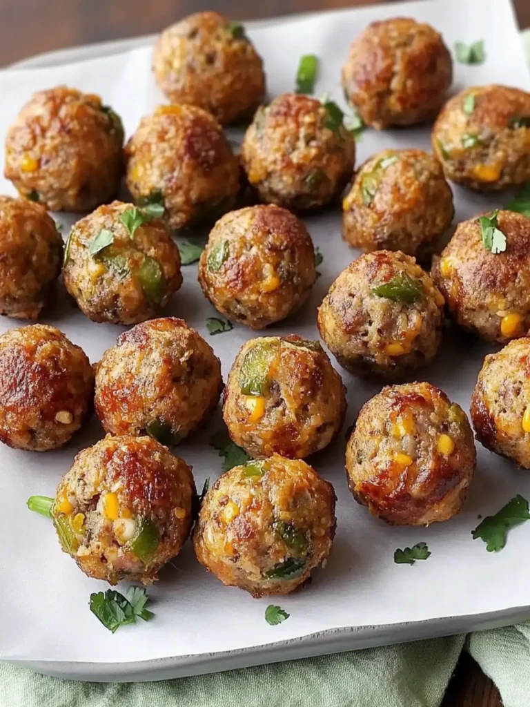 Spicy Jalapeño Popper Sausage Balls