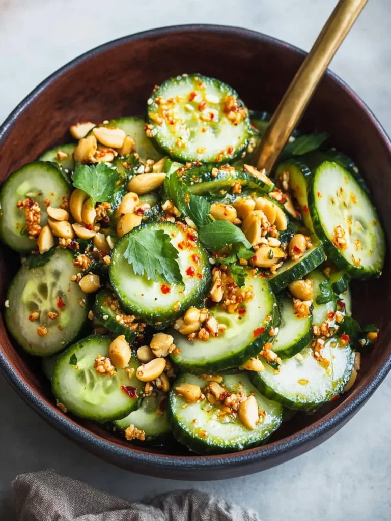 Spicy Peanut Cucumber Salad