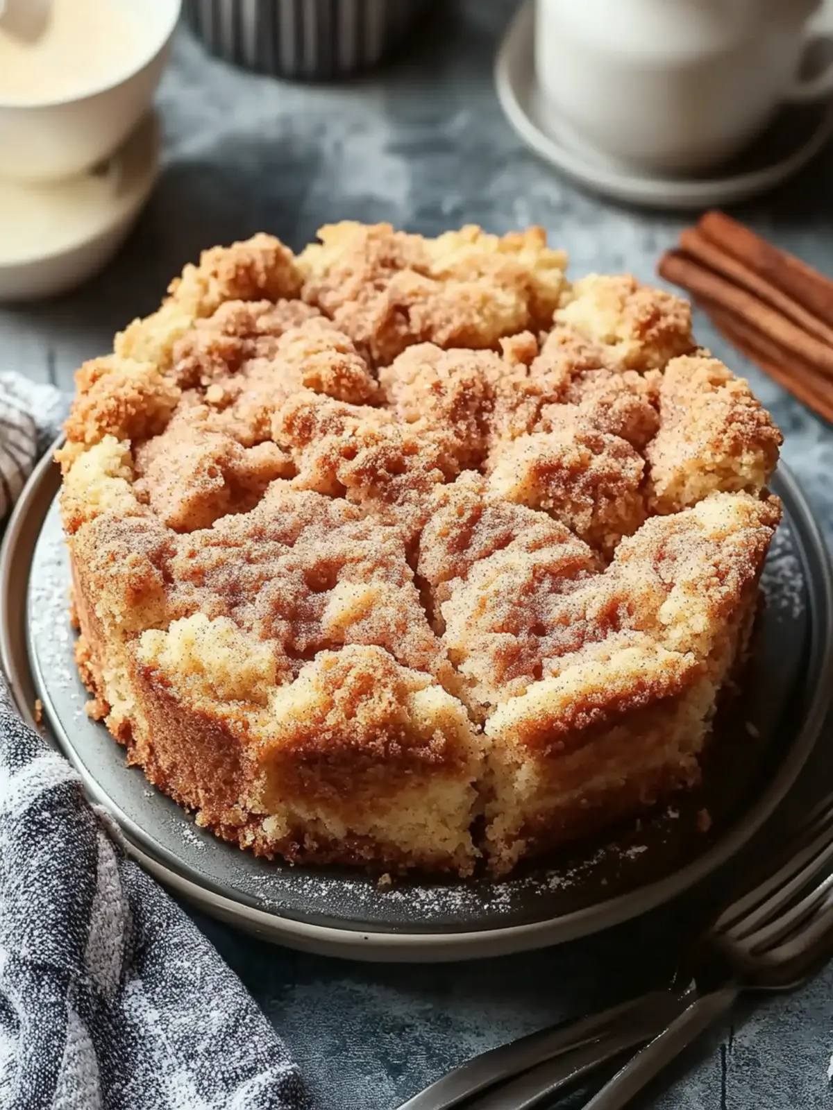 Buttery Cinnamon Streusel Coffee Cake