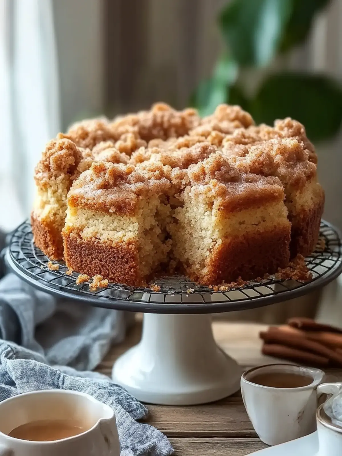 Buttery Cinnamon Streusel Coffee Cake