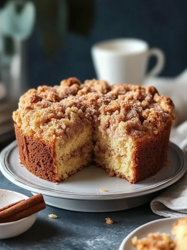 Buttery Cinnamon Streusel Coffee Cake