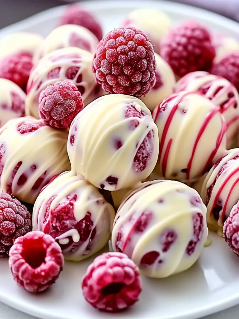 White Chocolate Raspberry Cheesecake Balls